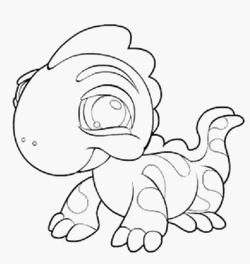 coloriage petshop lezard souriant